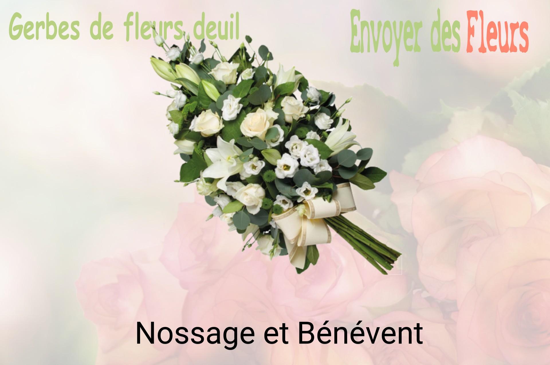 Gerbe de fleurs de deuil livrée à Nossage-et-Bénévent